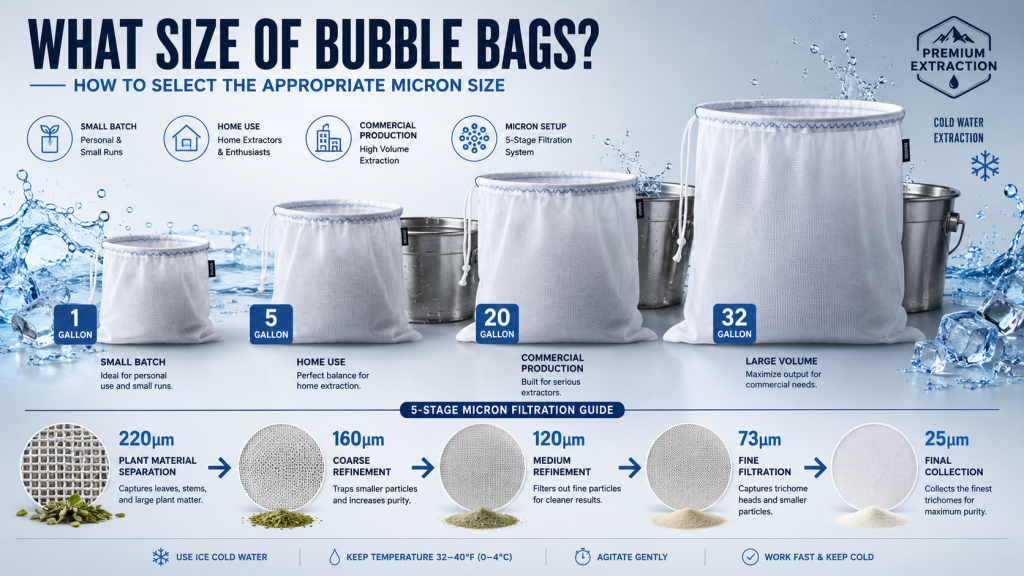 what micron bags to use for bubble hash
