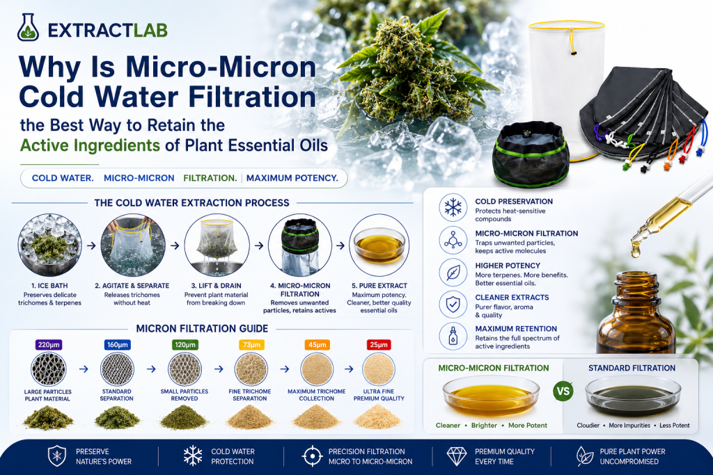 Why Is Micro-Micron Cold Water Filtration the Best Way to Retain the Active Ingredients of Plant Essential Oils?