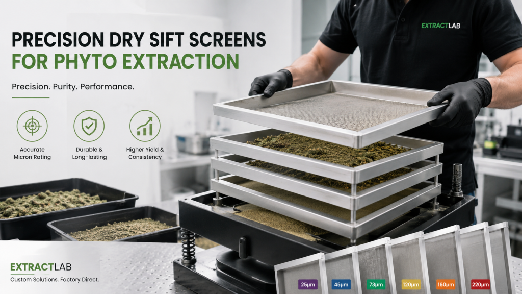 PRECISION DRY SIFT SCREENS FOR PHYTO EXTRACTION